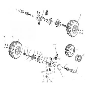 Bremssattel hinten links, Xingyue, GSMoon 260